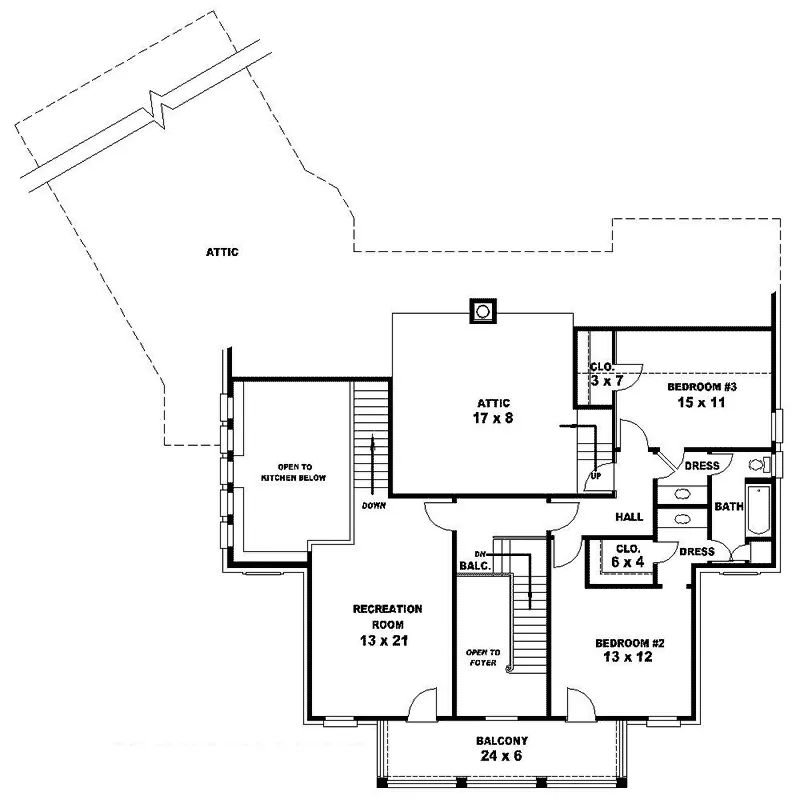 Country House Plan Second Floor - Harlingen Hill Plantation Home 087D-0875 - Search House Plans and More