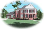 Country House Plan Front of Home - Harlingen Hill Plantation Home 087D-0875 - Search House Plans and More