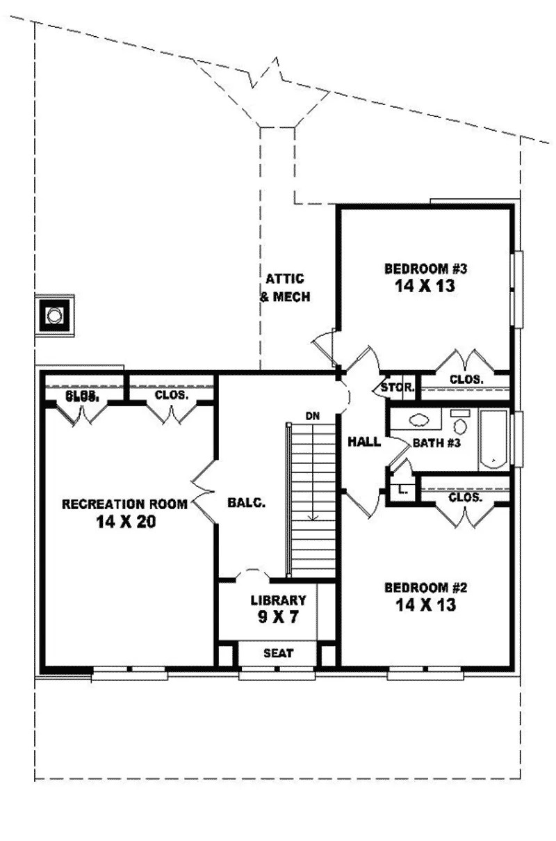 Waterfront House Plan Second Floor - Alberta Farm Craftsman Home 087D-0876 - Search House Plans and More