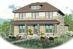 Waterfront House Plan Front of Home - Alberta Farm Craftsman Home 087D-0876 - Search House Plans and More