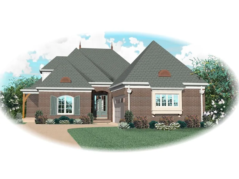 Country House Plan Front of Home - Babler Meadows European Home 087D-0883 - Search House Plans and More