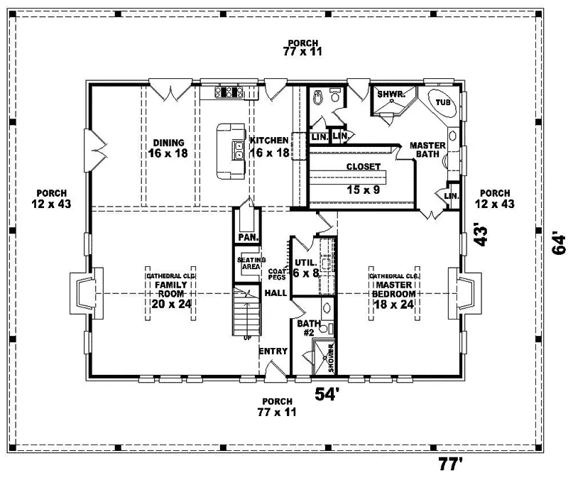 Luxury House Plan First Floor - Whitefish Bay Country Home 087D-0889 - Shop House Plans and More