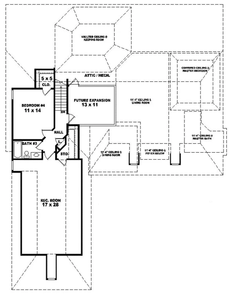 Southern House Plan Second Floor - Cabanne Place European Home 087D-0903 - Search House Plans and More
