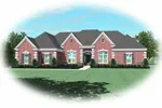 Colonial House Plan Front of Home - Forder Crossing European Home 087D-0915 - Search House Plans and More