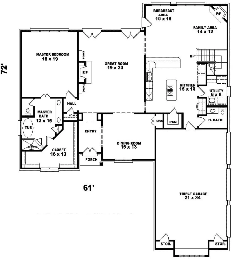 Country French House Plan First Floor - Derbyshire Lake Luxury Home 087D-0927 - Search House Plans and More