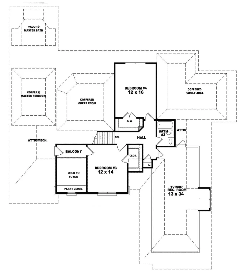 Southern House Plan Second Floor - Corunna Luxury Home 087D-0944 - Search House Plans and More