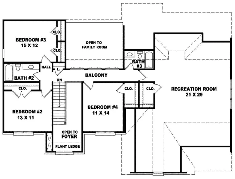 Traditional House Plan Second Floor - Cabernet Traditional Home 087D-0965 - Search House Plans and More