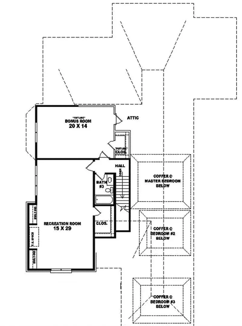 Colonial House Plan Second Floor - Montand European Home 087D-0977 - Shop House Plans and More