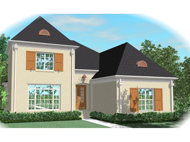 Colonial House Plan Front of Home - Montand European Home 087D-0977 - Shop House Plans and More