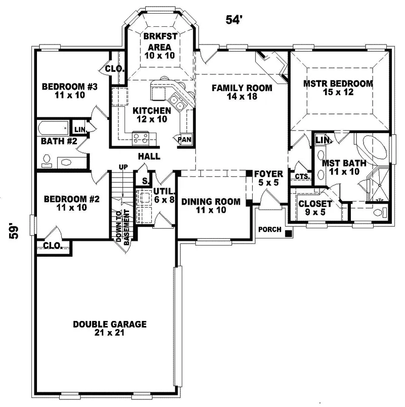 Luxury House Plan First Floor - Lands End Ranch Home 087D-0981 - Shop House Plans and More