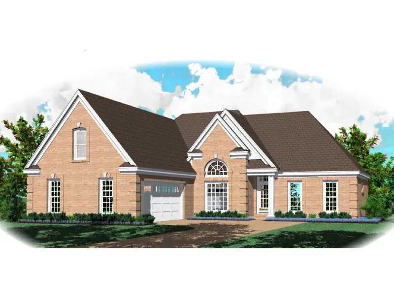 Luxury House Plan Front of Home - Lands End Ranch Home 087D-0981 - Shop House Plans and More
