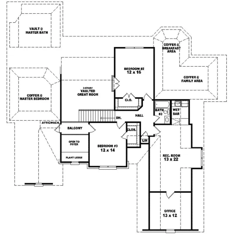 Southern House Plan Second Floor - Huntsport Luxury Home 087D-1031 - Search House Plans and More