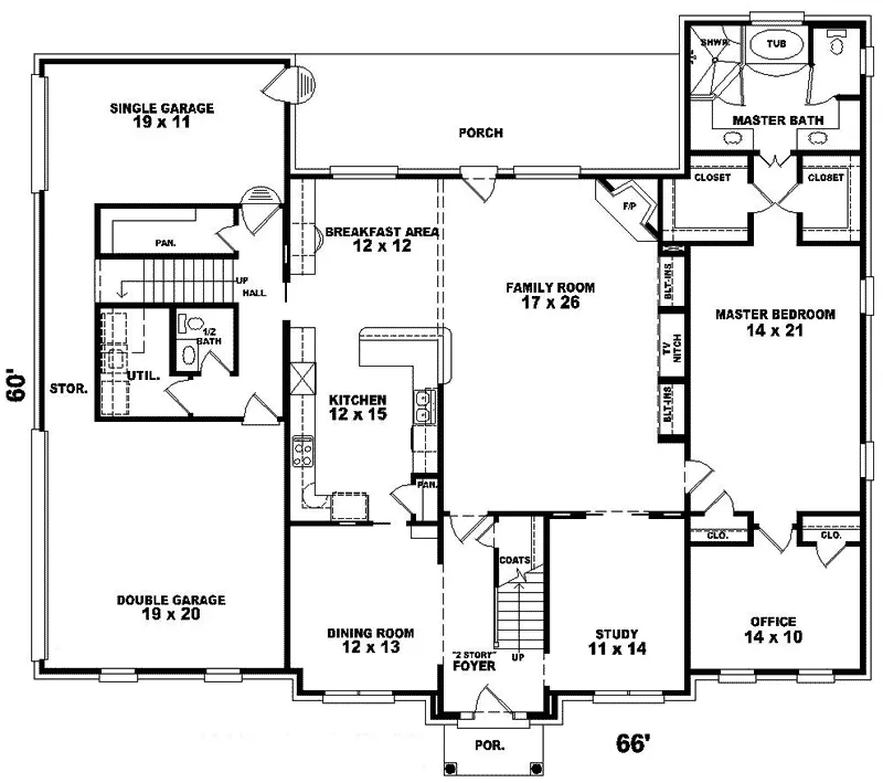 Traditional House Plan First Floor - Spruce Orchard Luxury Home 087D-1048 - Shop House Plans and More