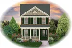 Country House Plan Front of Home - Sienna Hill Narrow Lot Home 087D-1202 - Shop House Plans and More