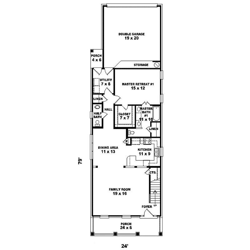 Craftsman House Plan First Floor - Elsevier Country Home 087D-1220 - Search House Plans and More