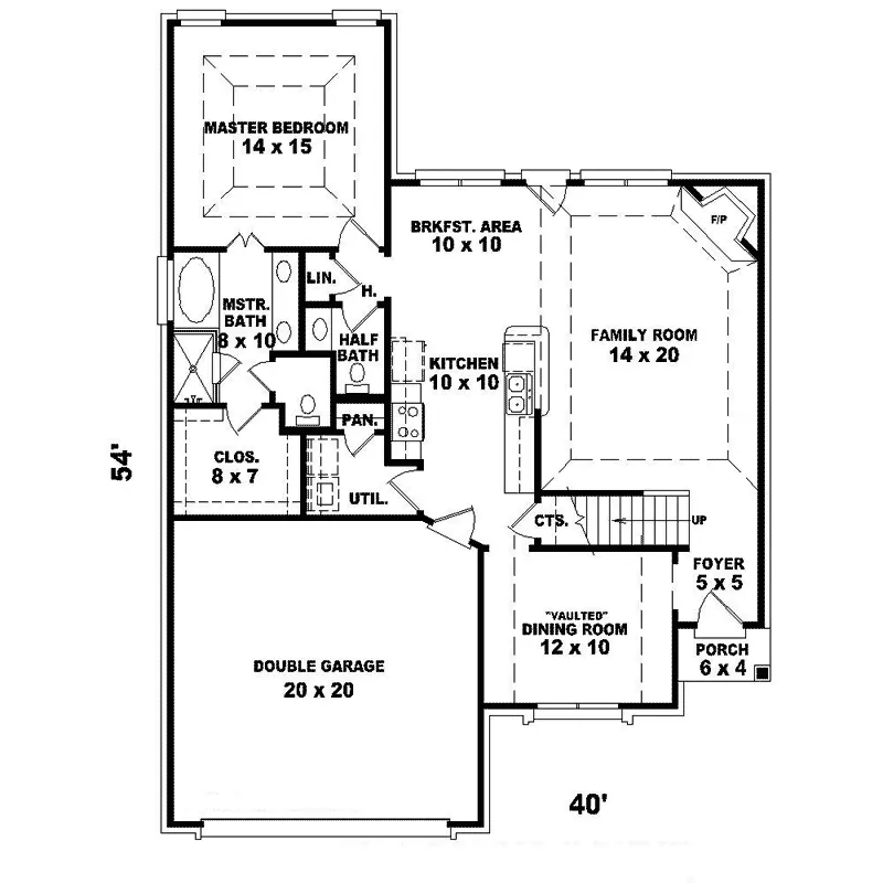 Traditional House Plan First Floor - Banstead Traditional Home 087D-1232 - Search House Plans and More