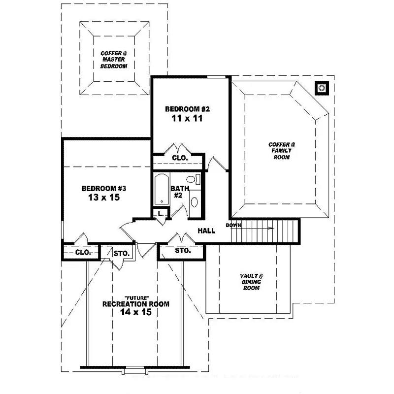 Traditional House Plan Second Floor - Banstead Traditional Home 087D-1232 - Search House Plans and More