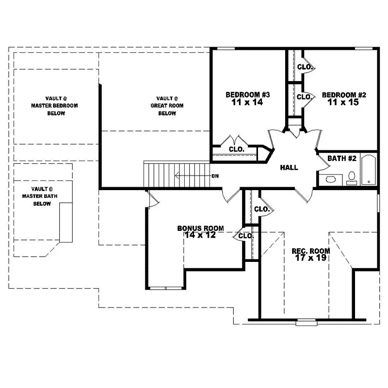 Southern House Plan Second Floor - Dickson Place Country Home 087D-1261 - Search House Plans and More