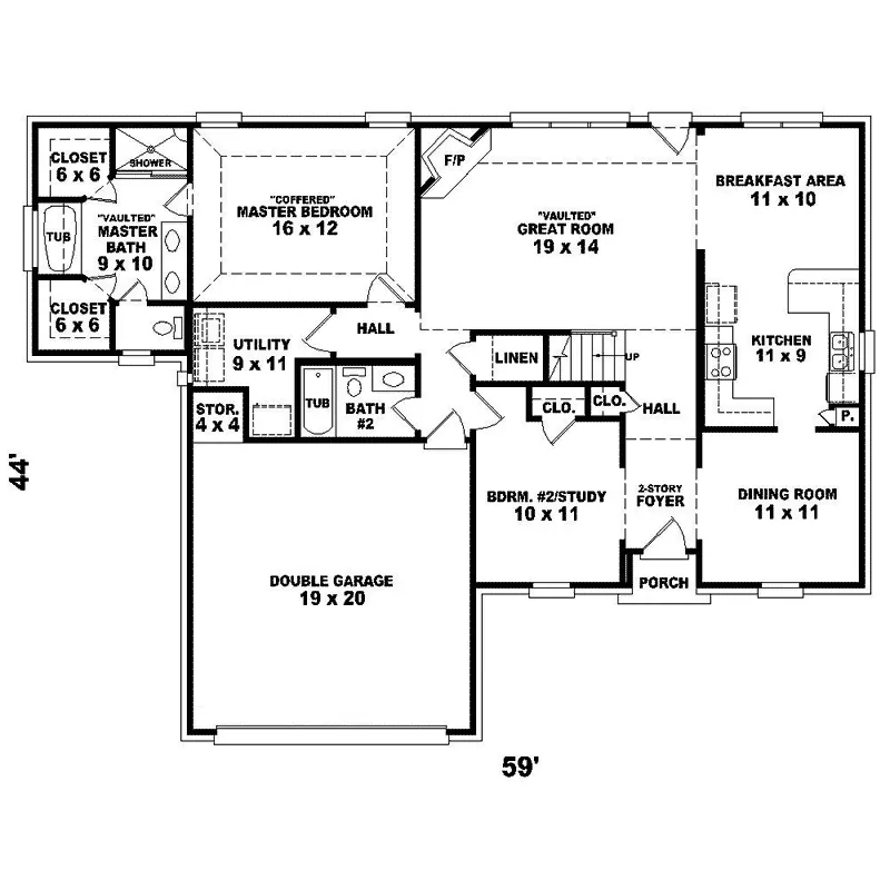 Traditional House Plan First Floor - Valencia Georgian Home 087D-1273 - Shop House Plans and More
