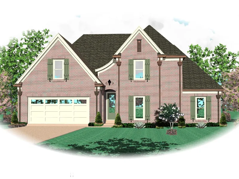 Traditional House Plan Front of Home - Rossclare Traditional Home 087D-1338 - Shop House Plans and More
