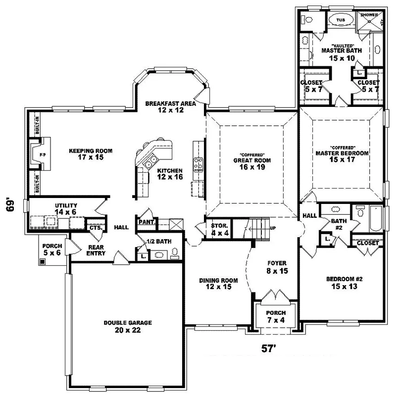 Country House Plan First Floor - Paulina Manor European Home 087D-1444 - Shop House Plans and More
