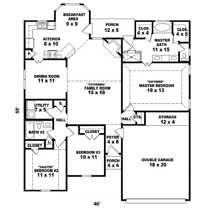 Traditional House Plan First Floor - Francine Traditional Ranch Home 087D-1525 - Search House Plans and More