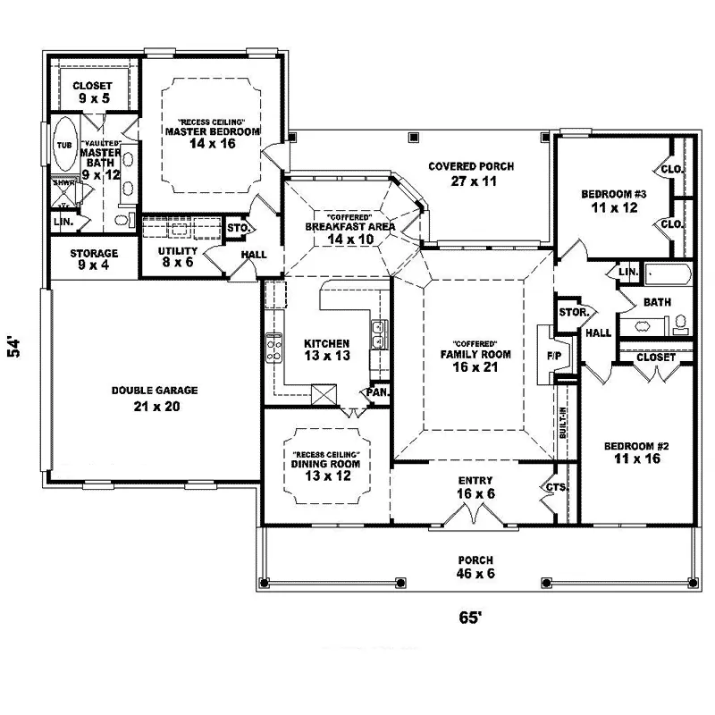 Cape Cod & New England House Plan First Floor - Mondrian Country Home 087D-1548 - Shop House Plans and More