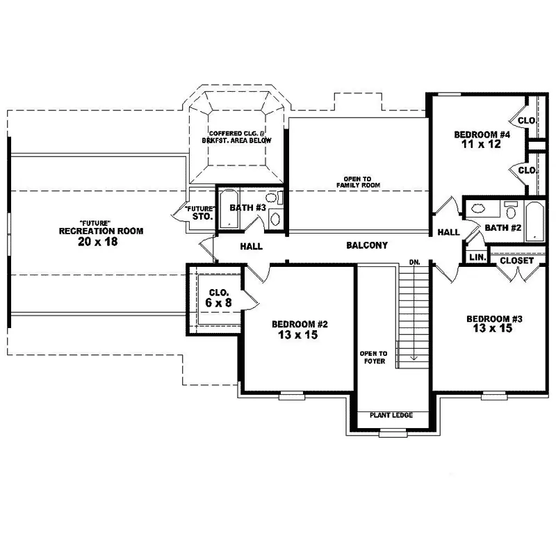 Georgian House Plan Second Floor - Shane Southern Georgian Home 087D-1569 - Shop House Plans and More