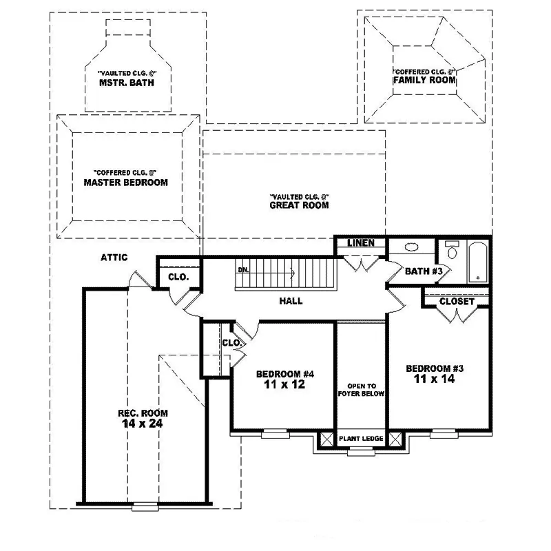 Southern House Plan Second Floor - Talona Georgian Style Home 087D-1596 - Shop House Plans and More