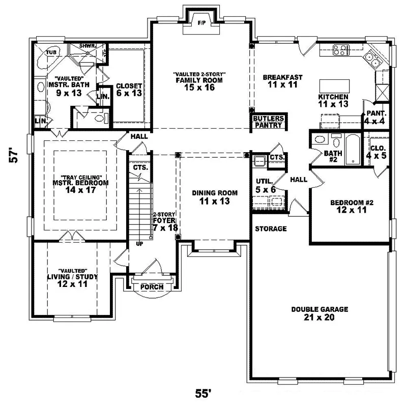 Traditional House Plan First Floor - Charbonier European Home 087D-1603 - Search House Plans and More
