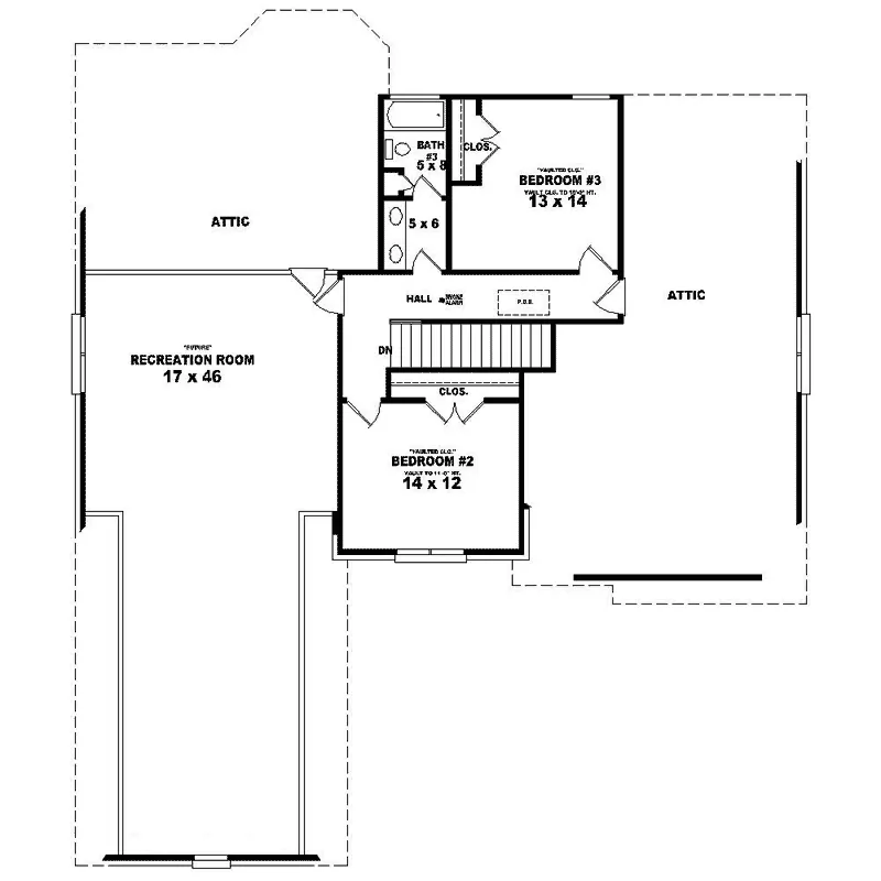Traditional House Plan Second Floor - Augustine Modern Home 087D-1608 - Search House Plans and More