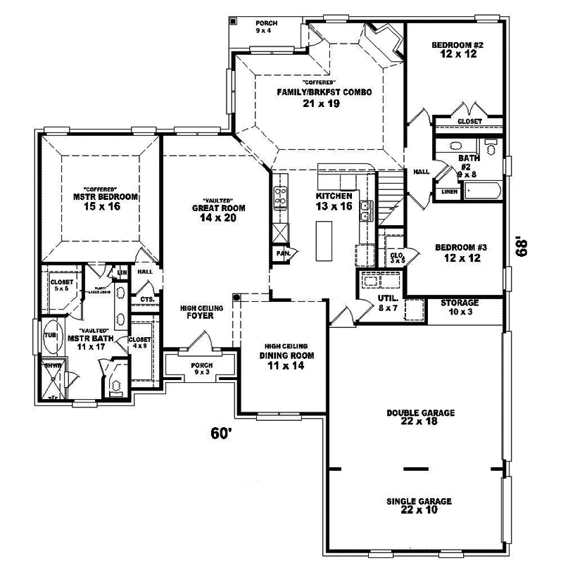 Traditional House Plan First Floor - Shady Ridge Luxury Country Home 087D-1632 - Shop House Plans and More