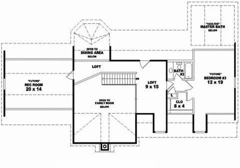 Rustic House Plan Second Floor - Glen Cove Rustic Ranch Home 087D-1676 - Search House Plans and More
