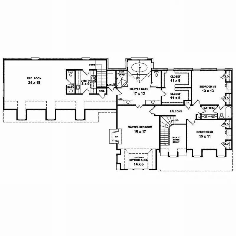 Luxury House Plan Second Floor - Perotti Country Home 087D-1678 - Shop House Plans and More