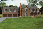 Luxury House Plan Front of Home - Perotti Country Home 087D-1678 - Shop House Plans and More