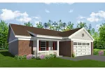 Ranch House Plan Front of House 087D-1688