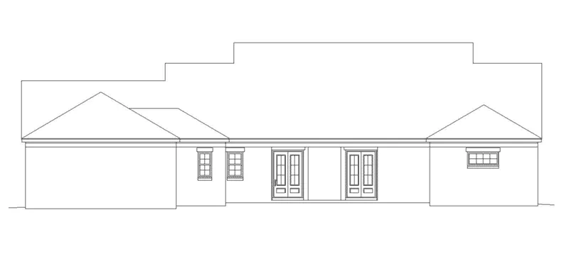 Colonial House Plan Rear Elevation - 087D-1777 - Shop House Plans and More