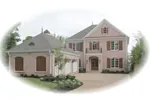 Stylish Country French Two-Story With Side Entry Garage