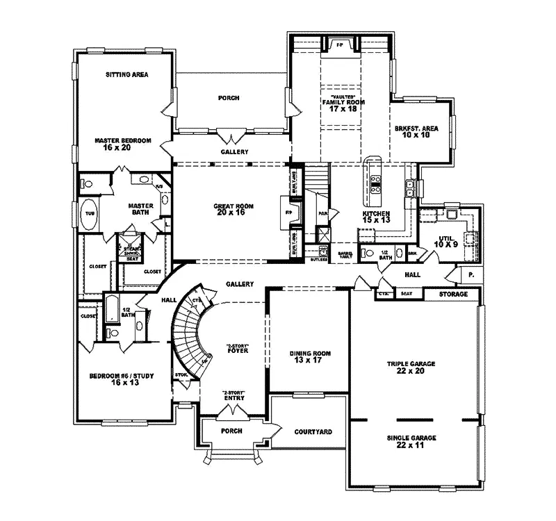 Luxury House Plan First Floor - Bracknell Forest Luxury Home 087S-0100 - Search House Plans and More