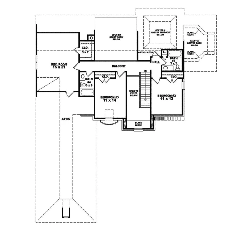 European House Plan Second Floor - La Chelle Country French Home 087S-0207 - Shop House Plans and More