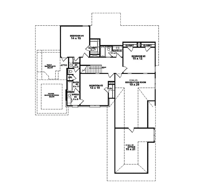 European House Plan Second Floor - Francisco Manor European Home 087S-0220 - Search House Plans and More