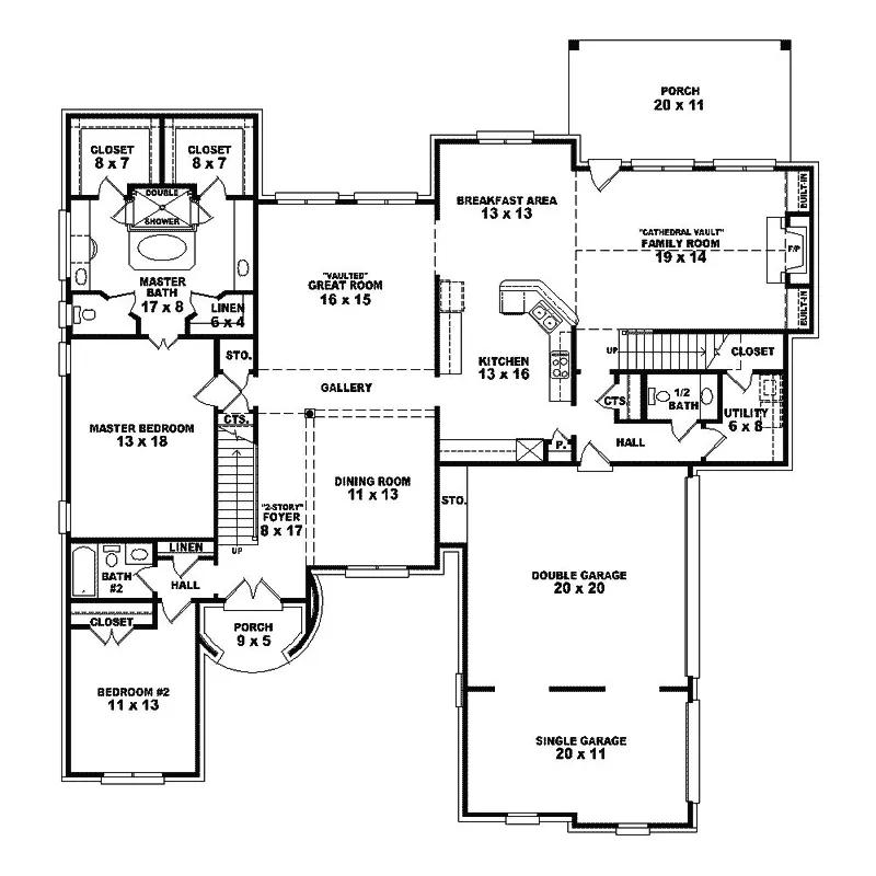 Victorian House Plan First Floor - Coopers Plain Luxury Home 087S-0235 - Search House Plans and More