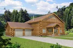 Rustic Traditional Two-Story Log Home