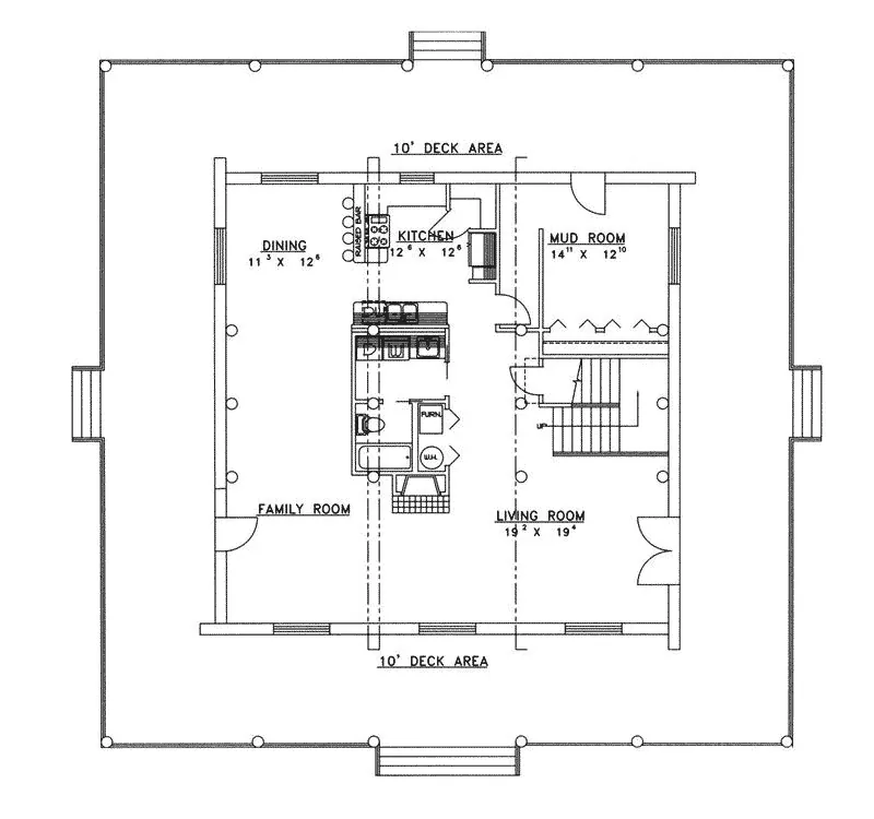 Luxury House Plan First Floor - King Cove Luxury Log Cabin Home 088D-0057 - Search House Plans and More