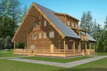 Luxury Log Cabin Style Features Full Wrap-Around Deck