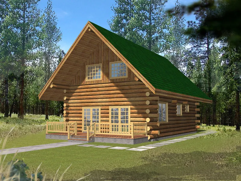 Nestled Log Home Designed For Vacation Home