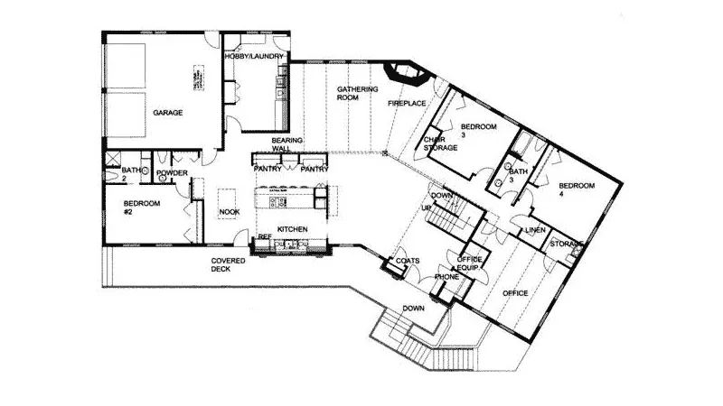 Country House Plan First Floor - Paradise Creek Luxury Home 088D-0099 - Shop House Plans and More