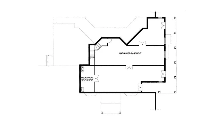 Ranch House Plan Lower Level Floor - Dardenne Prairie Luxury Home 088D-0153 - Search House Plans and More