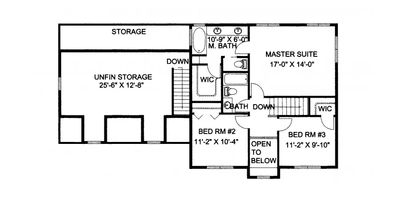 Traditional House Plan Second Floor - Mercer Hill Rustic Home 088D-0158 - Shop House Plans and More