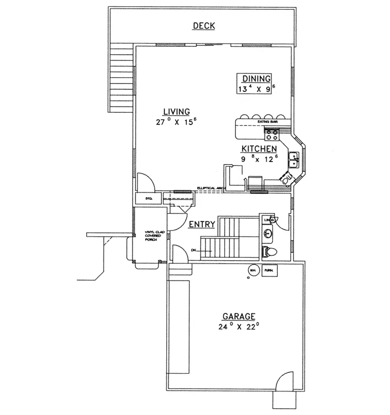 Country House Plan First Floor - Childers Terrace Vacation Home 088D-0172 - Search House Plans and More